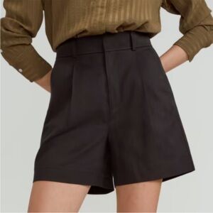 NEW Everlane The Tencel Way High Drape Short Womens 16 Black